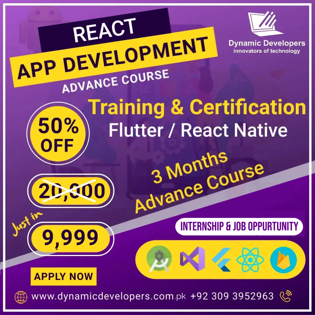 Apply for ReactMobile App Development Course in Rahim Yar Khan