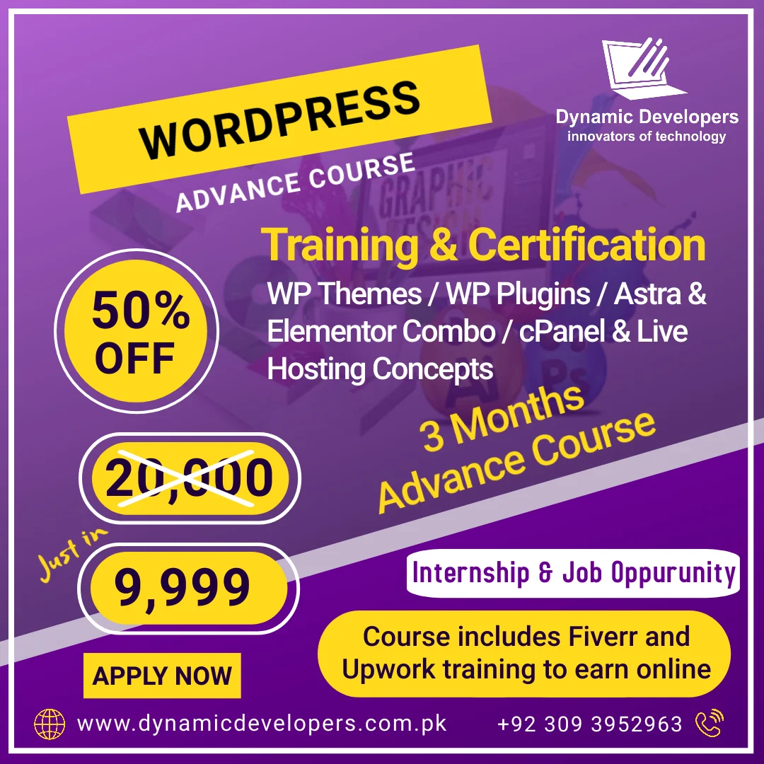 WordPress Development course in Rahim Yar Khan