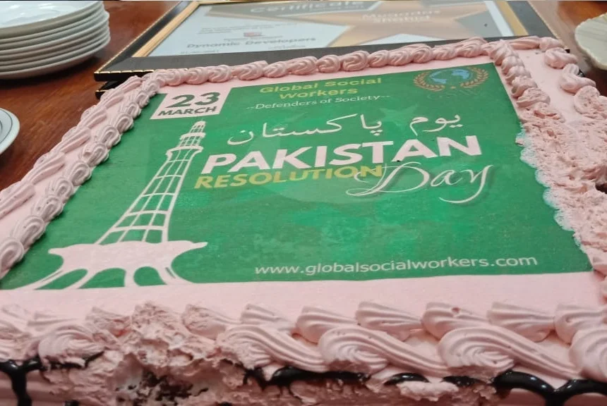 Pakistan Day Cake Cutting by Dynamic Developers